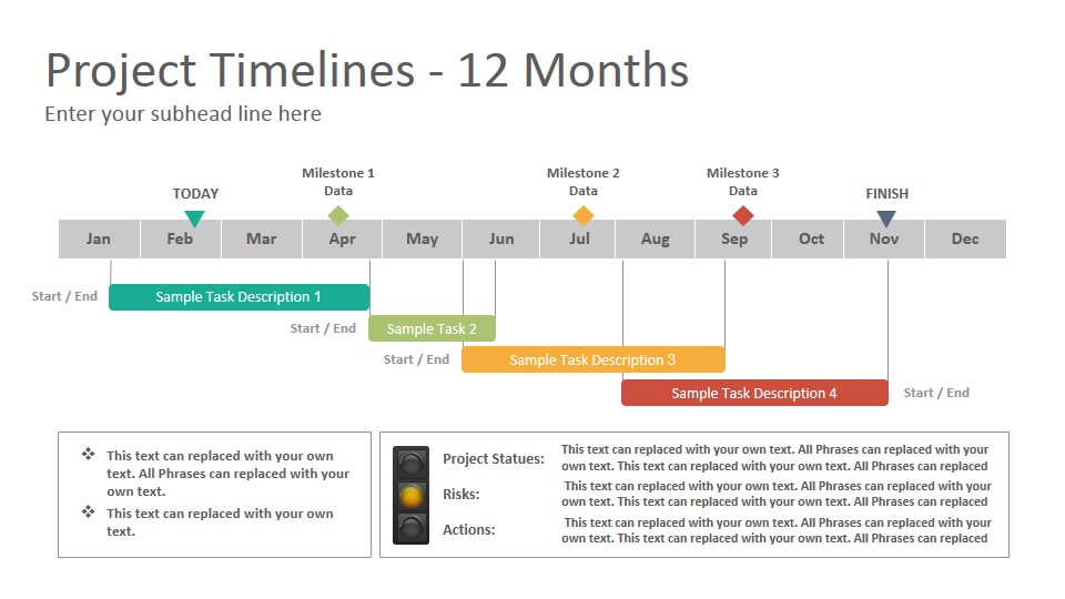 Project Timelines Diagrams Powerpoint Presentation Template