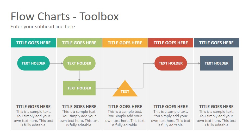 Flow Charts Diagrams Google Slides Presentation Template ... process flow diagram template ppt 