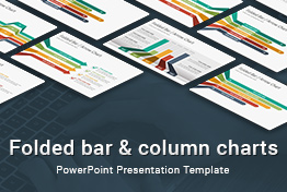 Folded Bar and Column Charts Diagrams PowerPoint Presentation Template