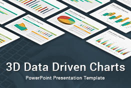 3D Data Driven Charts Diagrams PowerPoint Presentation Template