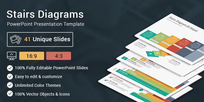 Stairs Diagrams PowerPoint Presentation Template