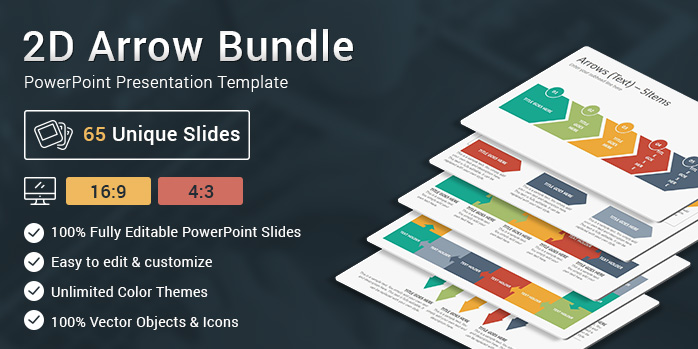 2D Arrow Bundle PowerPoint Presentation Template