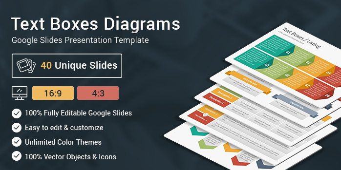 Text Boxes Diagrams Google Slides Presentation Template