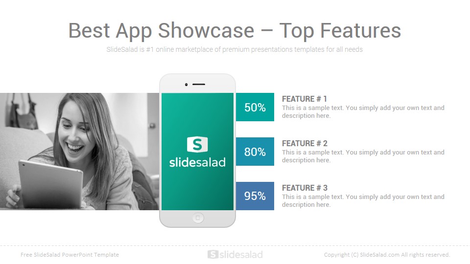 Mobile Apps Free PowerPoint Presentation Template SlideSalad