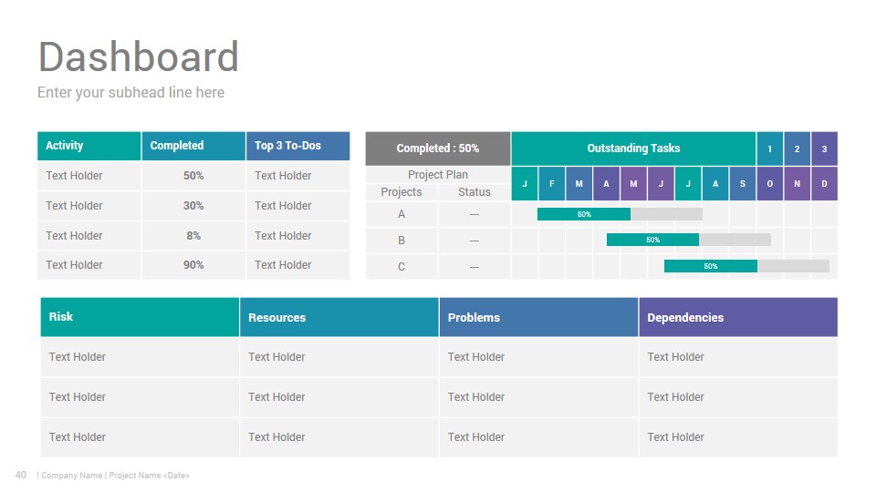 Project Status Report Google Slides Template Design - SlideSalad
