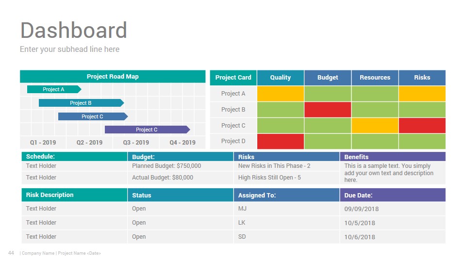 Project Status Report Google Slides Template Design - SlideSalad
