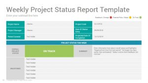 Weekly Status Report Template Powerpoint from www.slidesalad.com