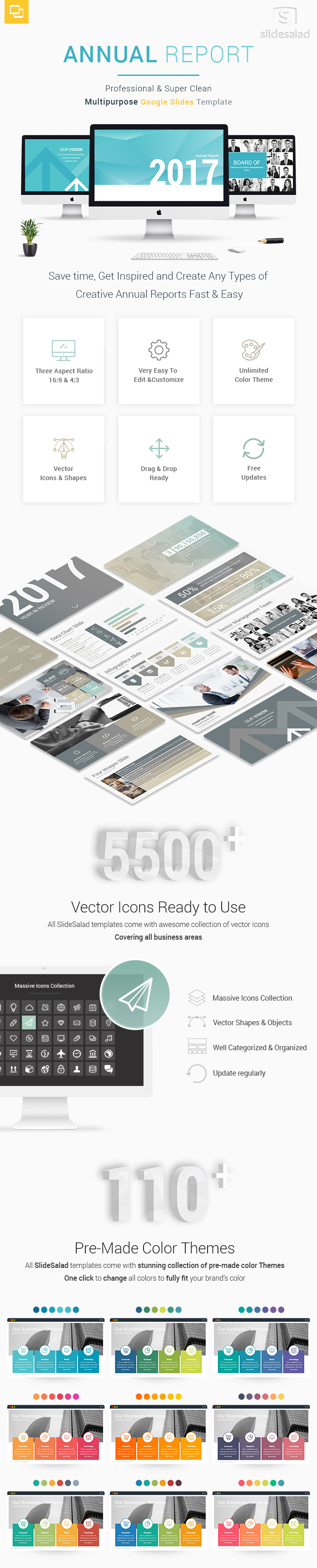 Best Annual Report Google Slides Presentation Templates