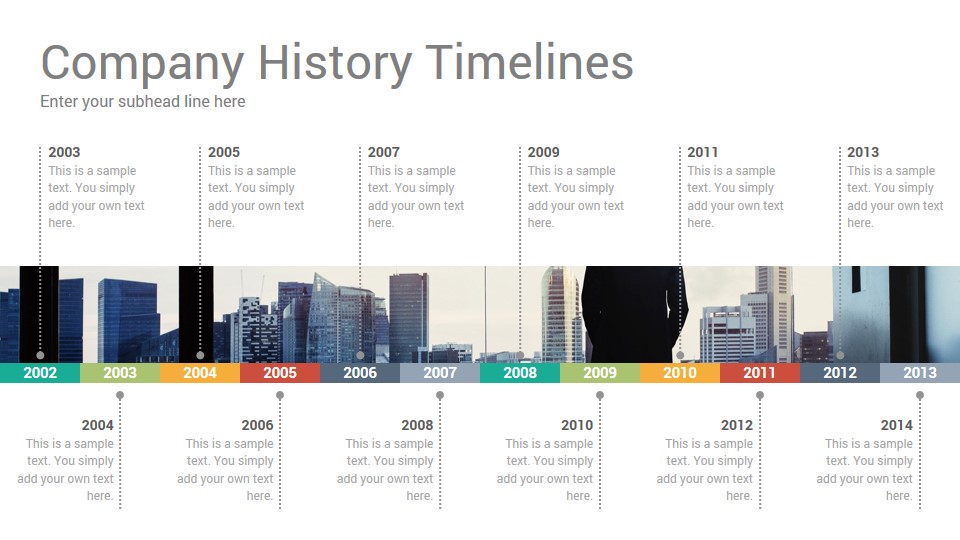 Company History Timelines Diagrams Powerpoint Presentation Template