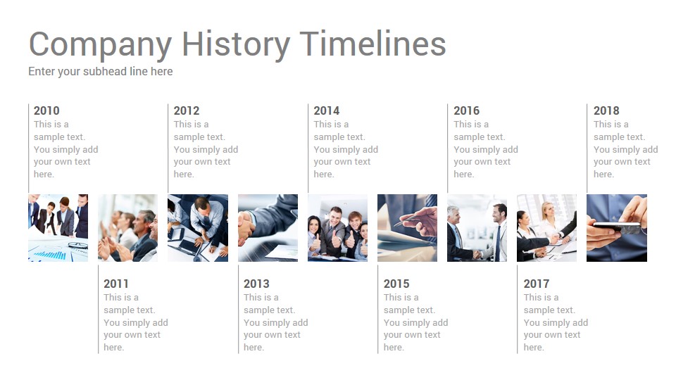 Company History Timelines Diagrams Powerpoint Presentation Template