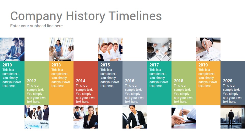 history timeline template ui