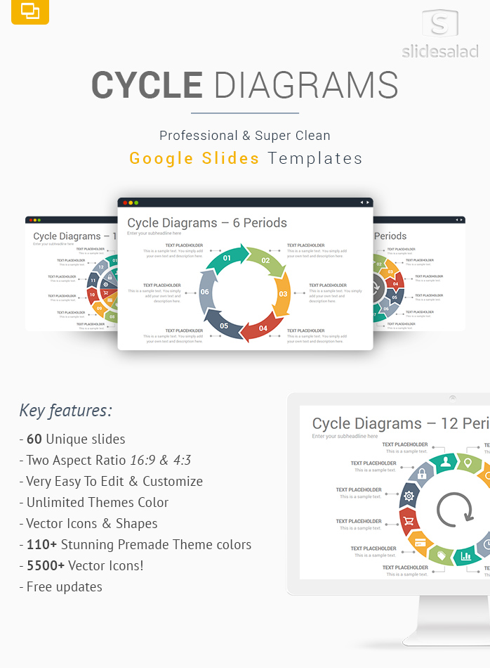 Cycle Diagrams Google Slides Template Designs