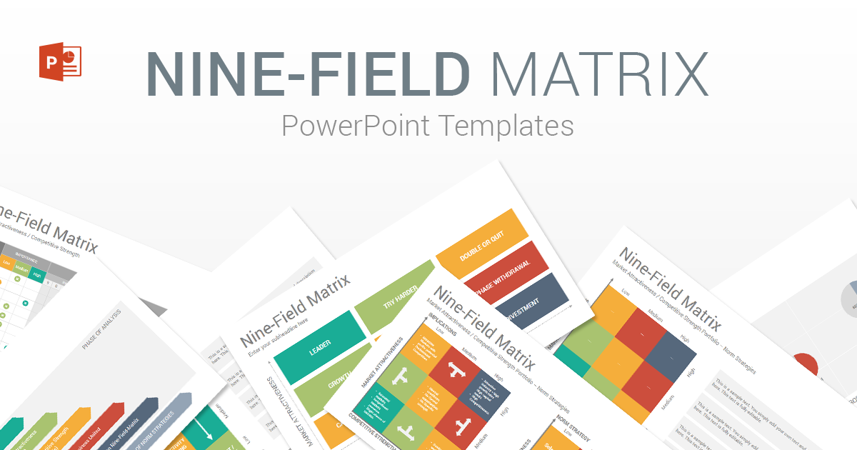 Nine-Field Matrix Diagrams PowerPoint Template Designs - SlideSalad