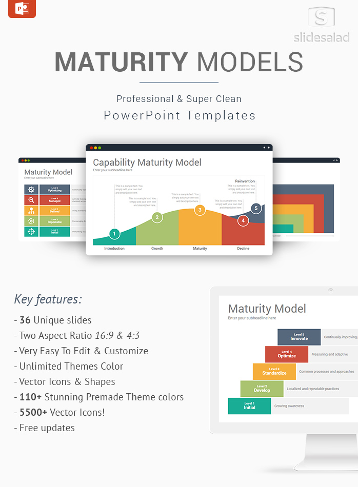 Business Maturity Model Diagrams PowerPoint Template