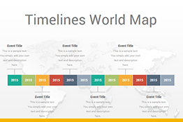 Timelines World Map Diagrams Google Slides Template