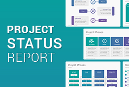 Project Status Report PowerPoint Template Design