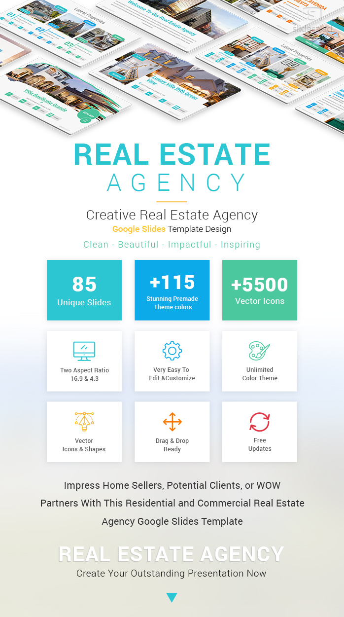 Real Estate Agency Google Slides Template Designs