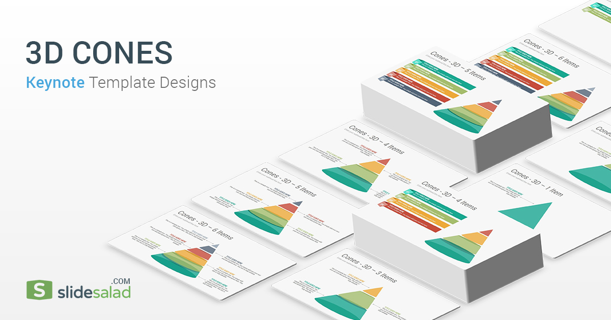 3D Cones keynote Template Designs
