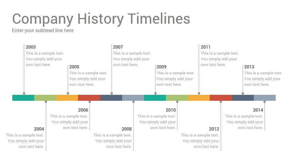 Company History Timelines Keynote Template - SlideSalad