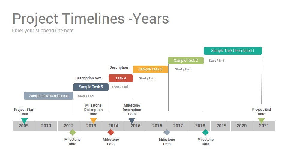 Project Timelines Keynote Template SlideSalad