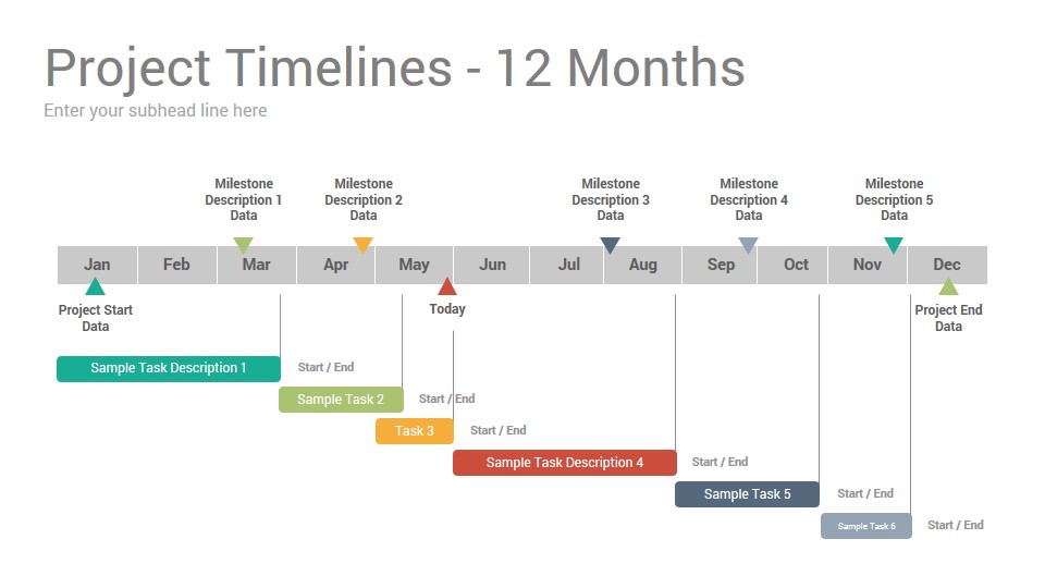Project Timelines Keynote Template - SlideSalad