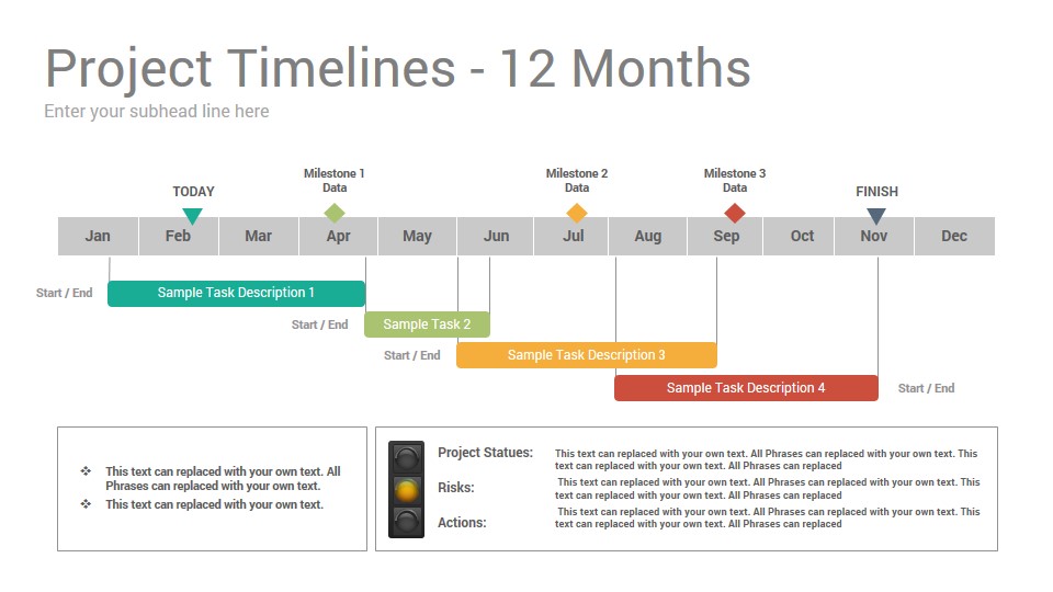 Project Timelines Keynote Template - SlideSalad