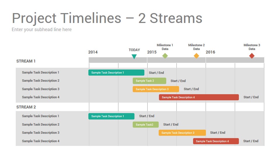 Project Timelines Keynote Template - SlideSalad