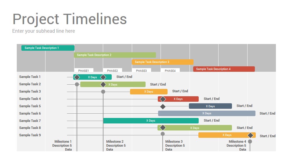 Project Timelines Keynote Template SlideSalad