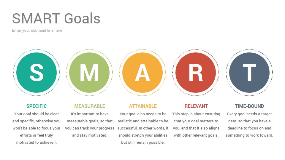 SMART Goals Diagrams Keynote Template - SlideSalad