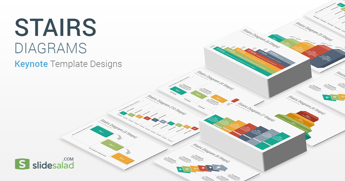 Stairs Diagrams Keynote Template