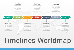 Timelines World Map Diagrams Keynote Template
