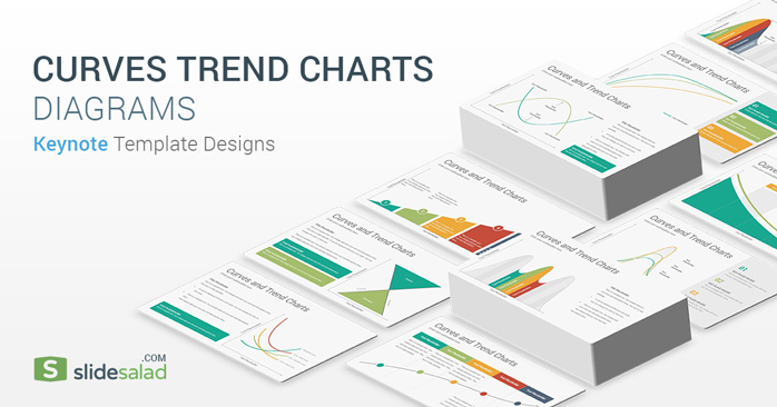 Curves and Trend Charts Keynote Template Designs