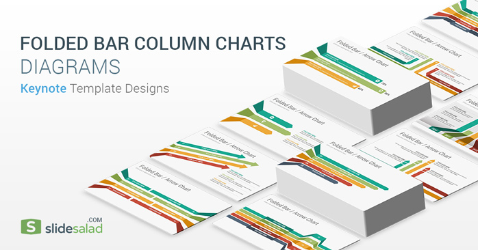 Folded Bar and Column Charts Keynote Template