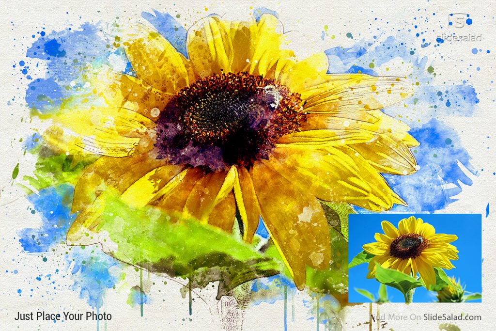 Download Realistic Watercolor Photoshop Template Mock-Ups - SlideSalad