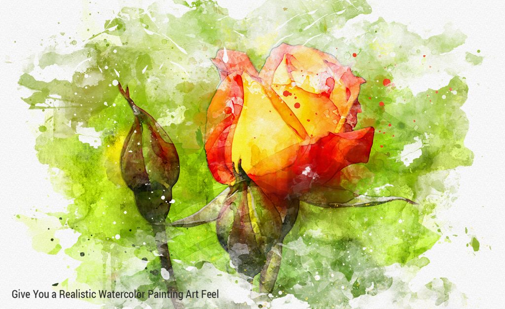 Realistic Watercolor Painting Photoshop Template Mock Ups V2