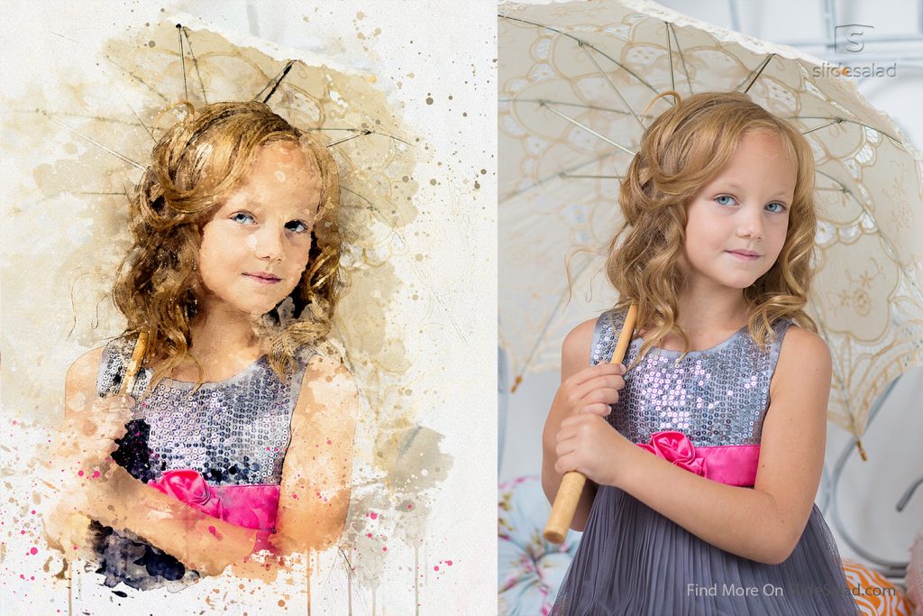 Download Realistic Watercolor Photoshop Template Mock-Ups - SlideSalad