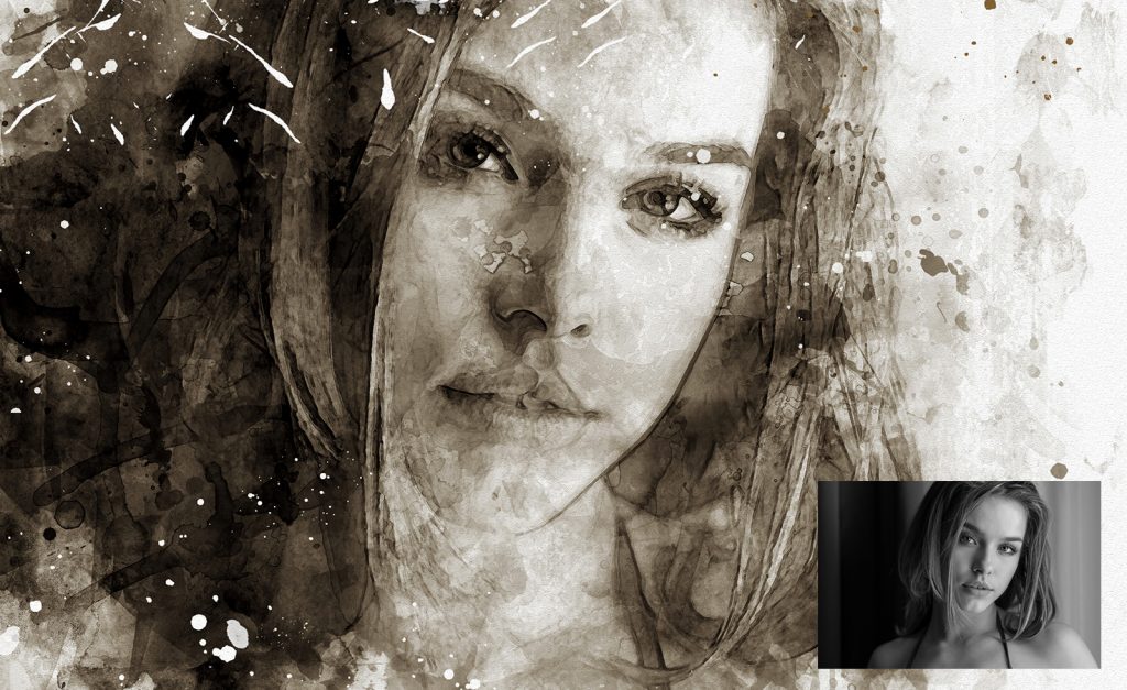 Realistic Watercolor Painting Photoshop Template Mock Ups V2 Slidesalad