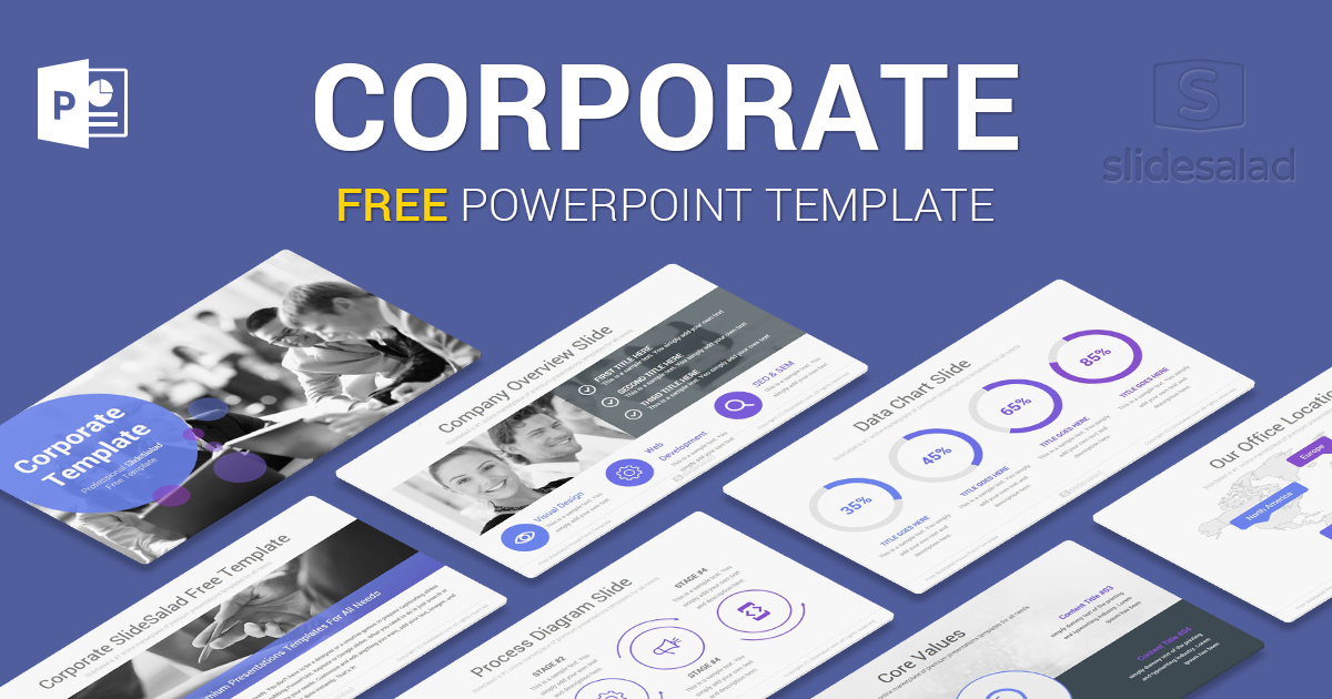 Free Corporate Powerpoint Template Ppt Slides Slidesalad