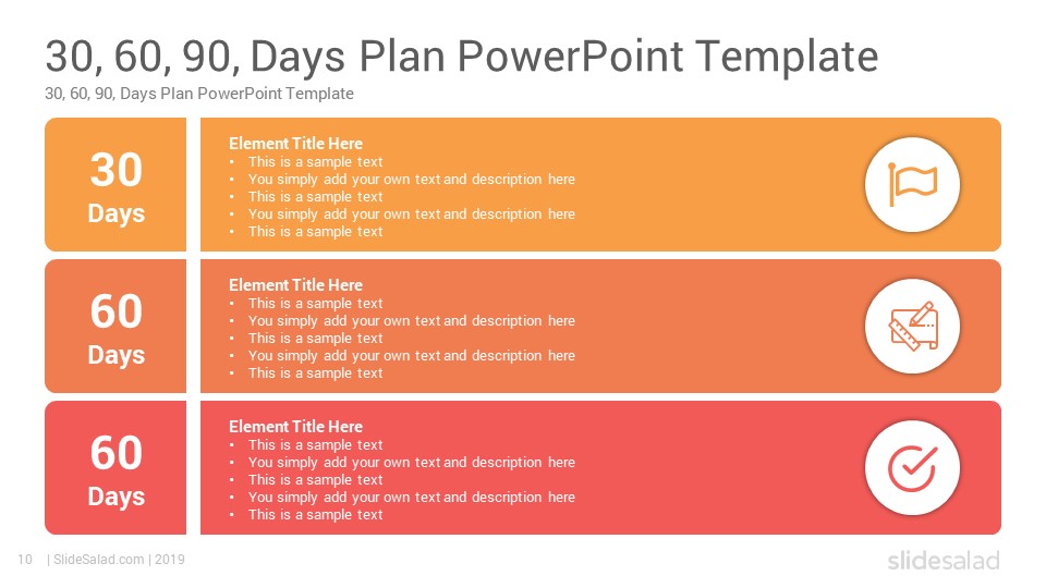 30 60 90 Days Plan Powerpoint Template Slidesalad