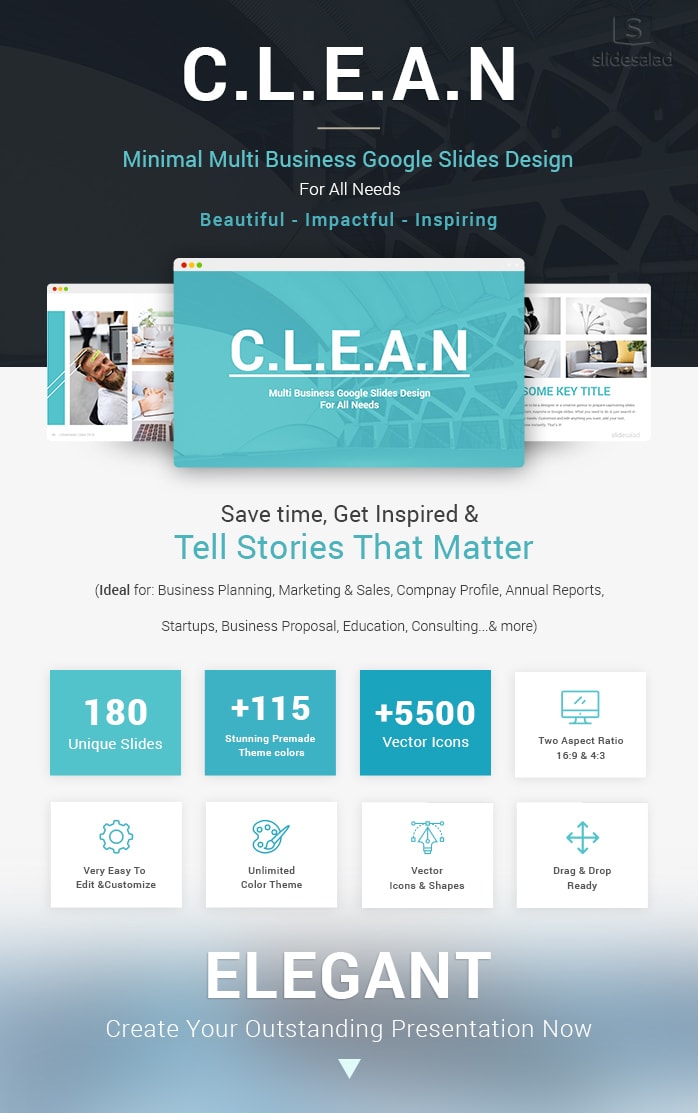 Clean Minimal Business Google Slides Template