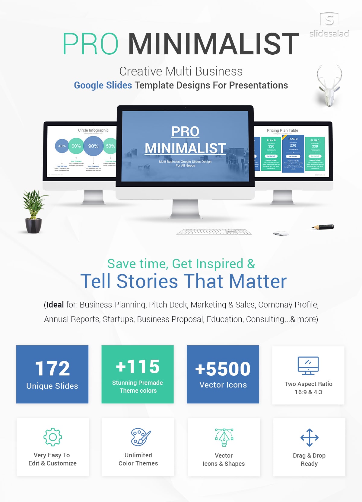 Pro Minimalist Google Slides Template Designs