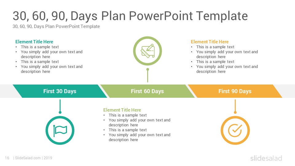 30 60 90 Days Plan Google Slides Template - SlideSalad