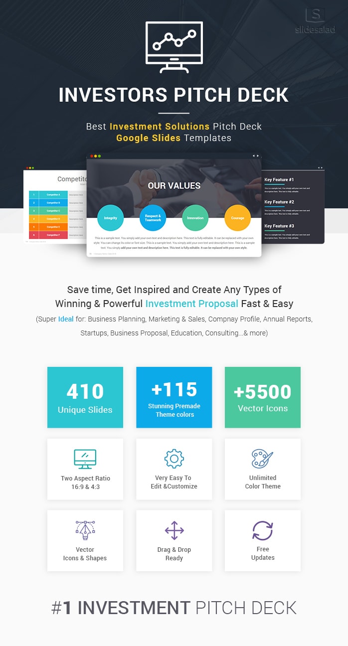 Investor Pitch Deck Presentation Powerpoint Template Pptx