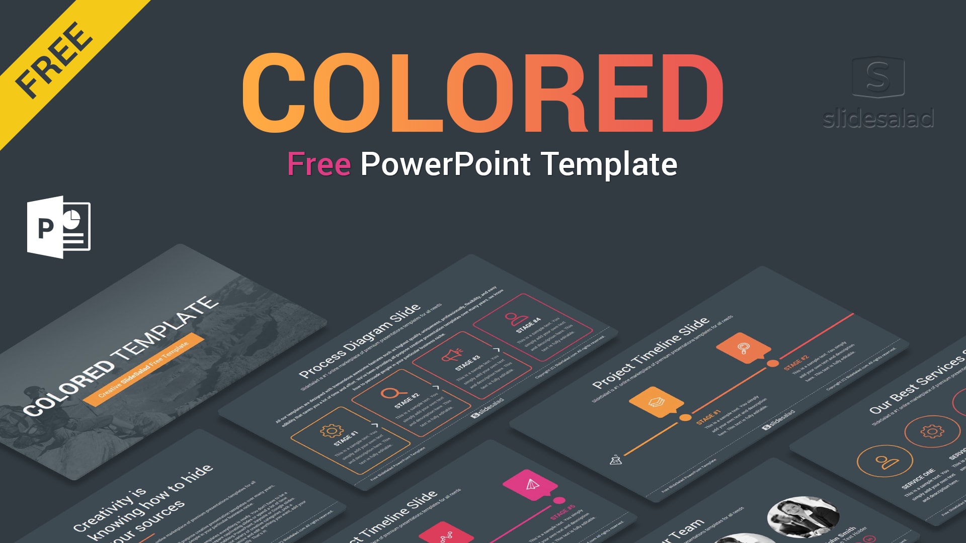 Colored Free Business PowerPoint PPT Theme