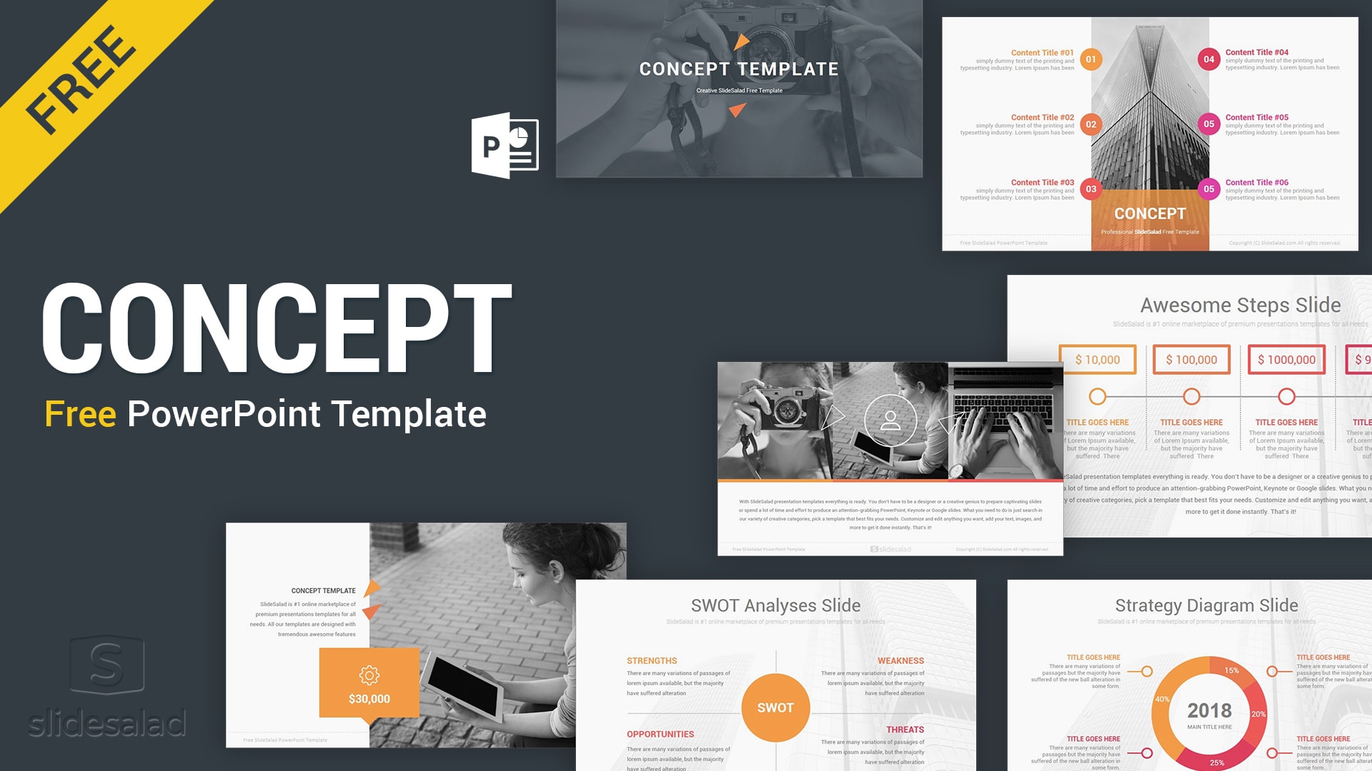 Concept Free PowerPoint Presentation Template - Free Download PPT Throughout Free Download Powerpoint Templates For Business Presentation