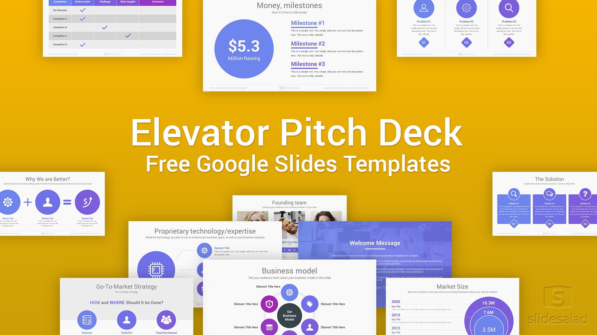 Elevator Free Pitch Deck Google Slides Templates