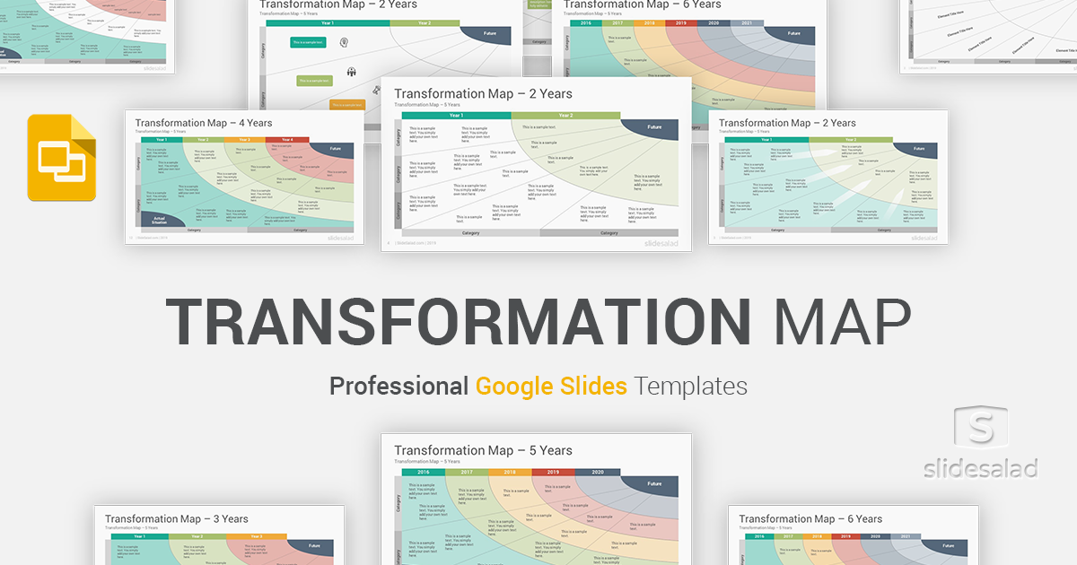 Transformation Map Google Slides Templates Diagrams - SlideSalad