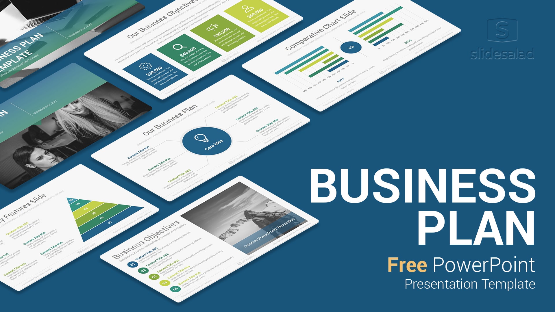 Business Plan Free PowerPoint Presentation Template - SlideSalad Intended For Business Idea Pitch Template