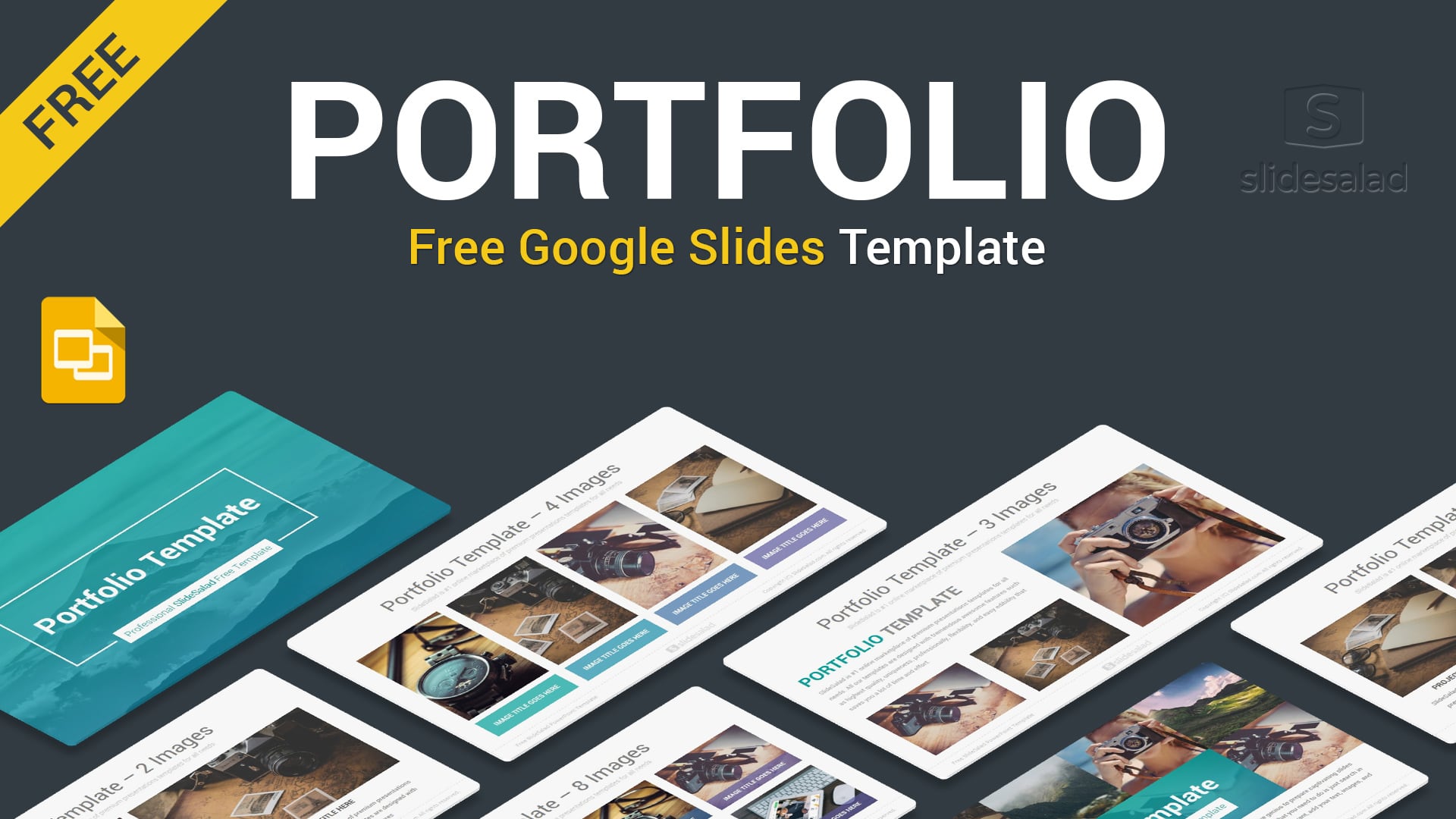 Free Business Portfolio Google Slides Template SlideSalad