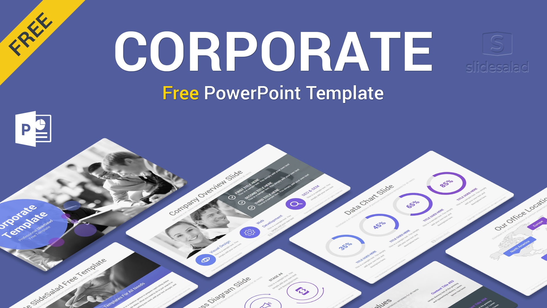 Free Corporate PowerPoint Template PPT Slides  SlideSalad